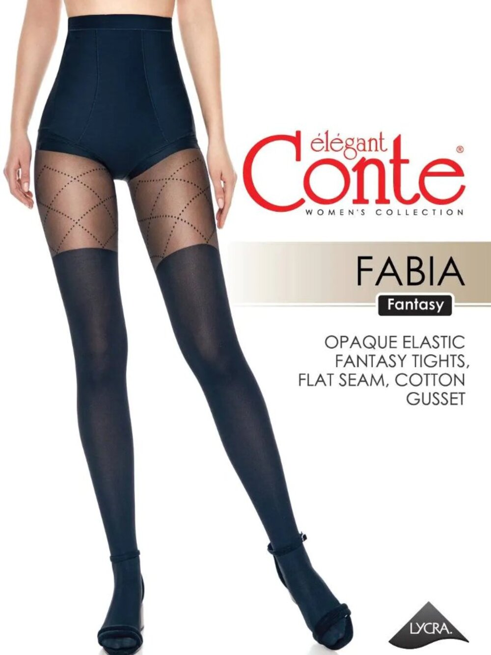 Conte Fabia 50 Den - Fantasy Opaque Women's Tights with imitate stockings